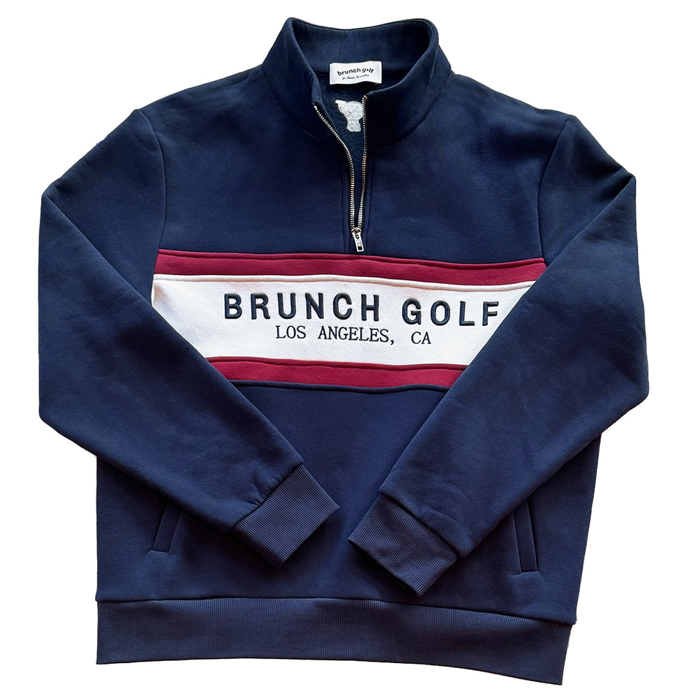 Brunch Golf Quarter Zip- Navy